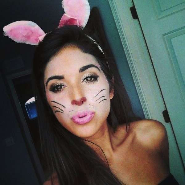 Make up da coniglietta con labbra rosa