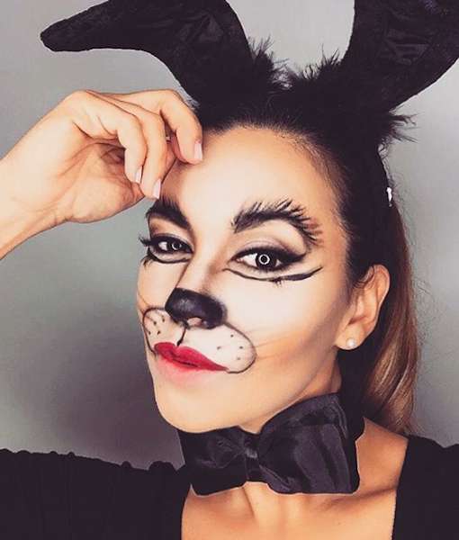 Make up da coniglietta in nero