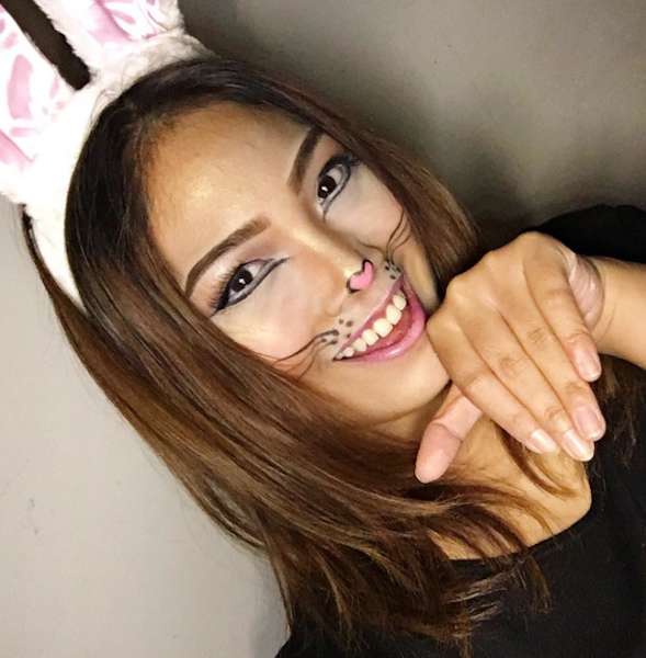 Make up da coniglietta in rosa e nero