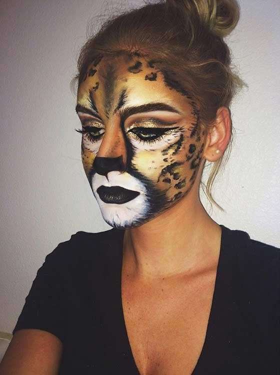Make up da leopardo molto strutturato