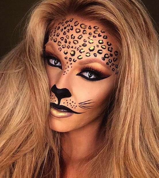 Trucco da leopardo seducente e femminile