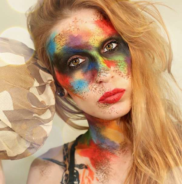 Trucco militare per Carnevale colorato