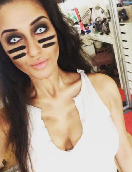 Trucco militare per Carnevale con strisce nere