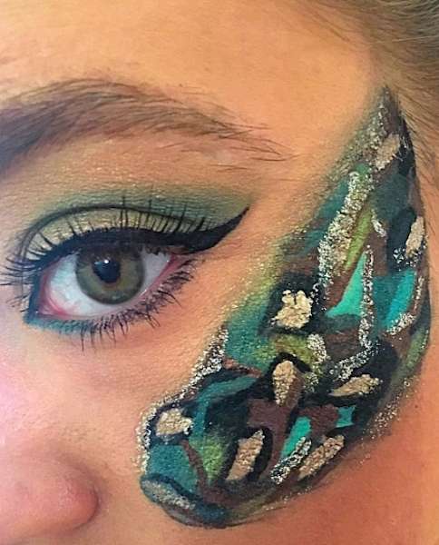 Trucco occhi militare per Carnevale