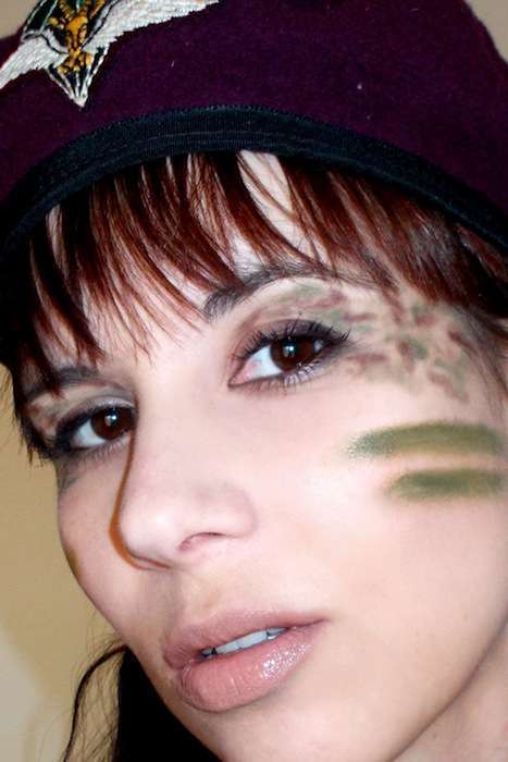 Trucco viso stile militare