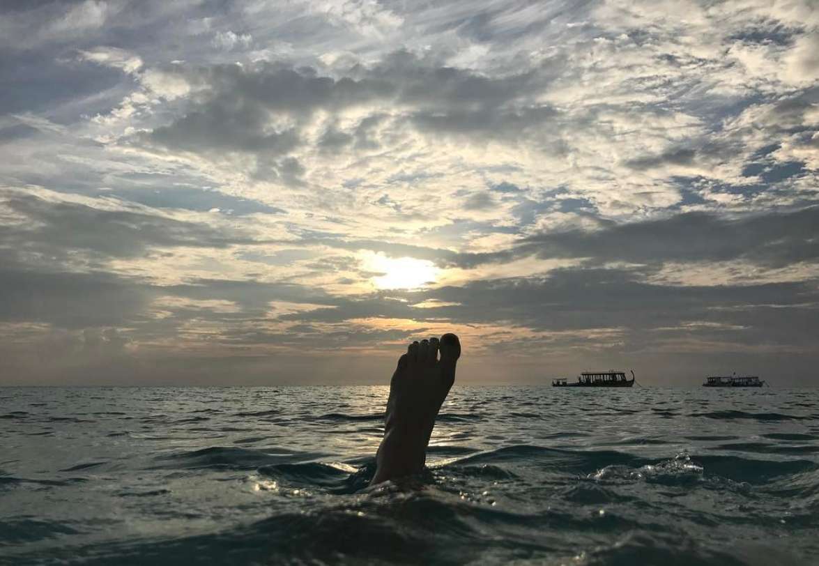 Bagno al tramonto per Aurora