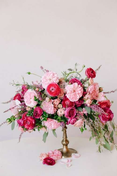 Centrotavola di San Valentino: bouquet di fiori