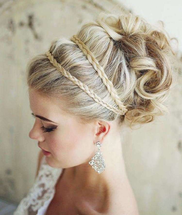 Chignon complesso con trecce