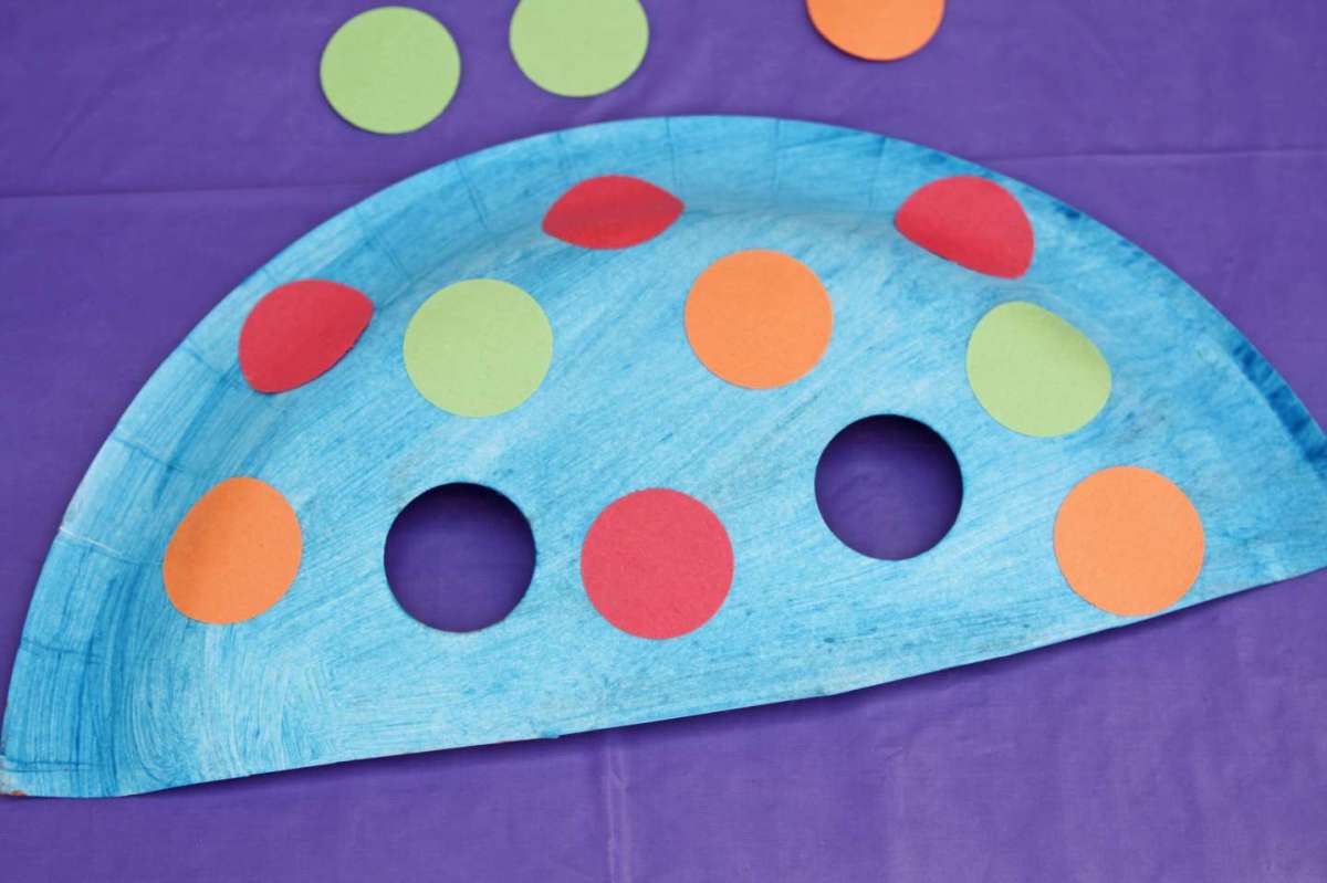 Maschera a pois colorati