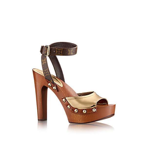 Sandali con tacco in legno