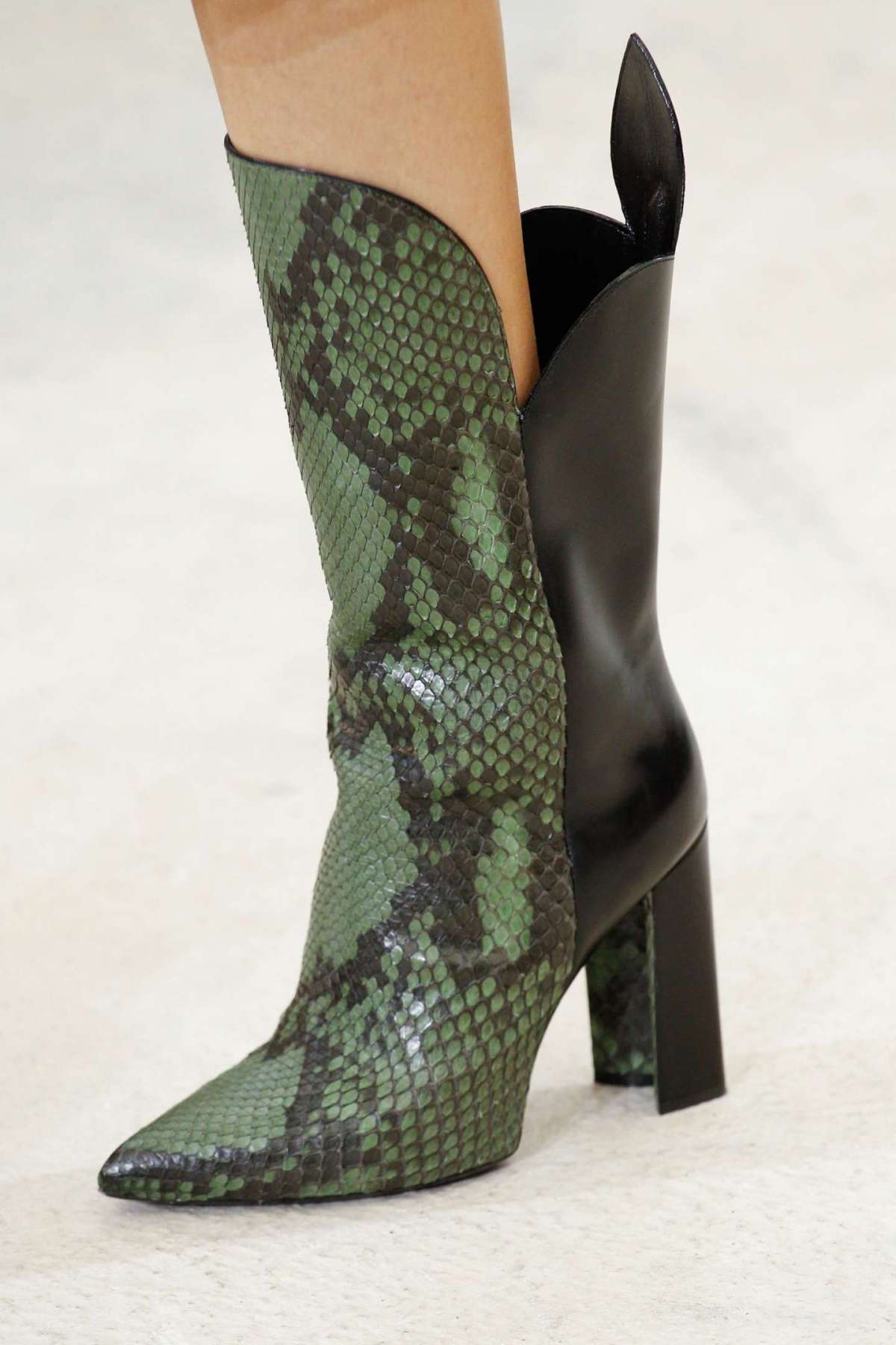 Stivali in pitone verde Louis Vuitton