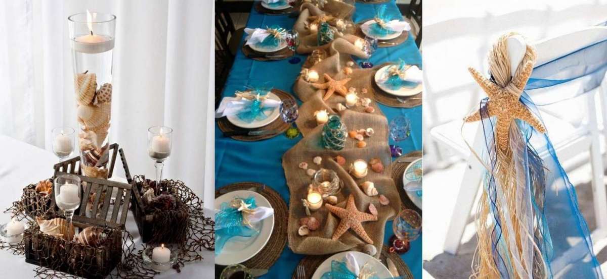 Decorazioni per il matrimonio a tema mare