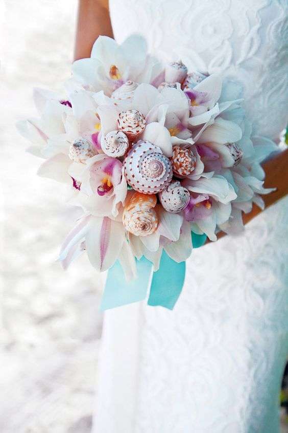 Il bouquet della sposa a tema mare