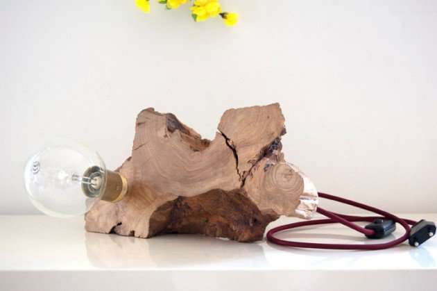 Lampada in legno creativa