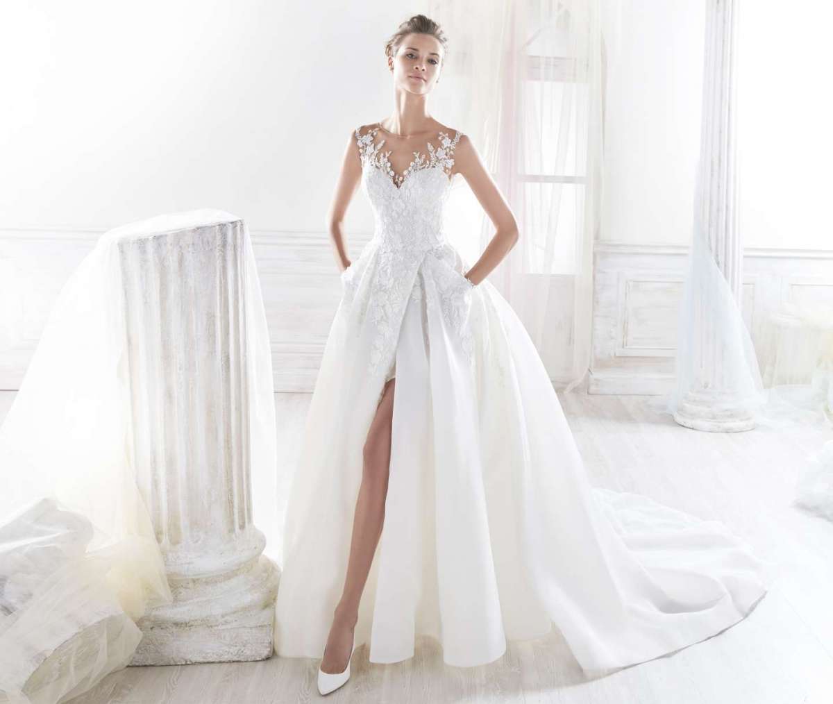 Abito da sposa asimmetrico Nicole Spose