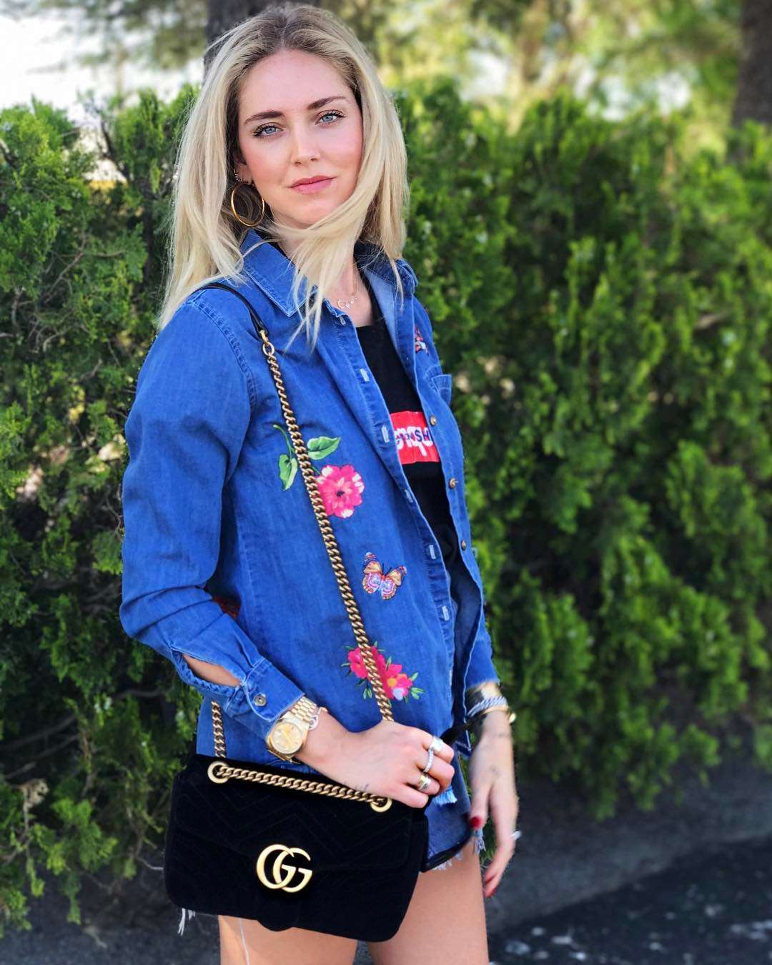 Chiara Ferragni con borsa Gucci