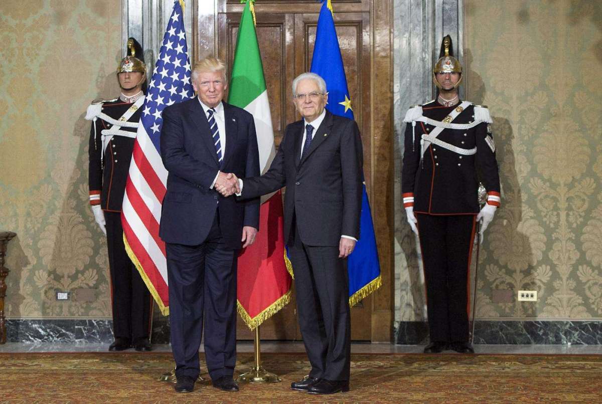 Donald Trump incontra il Presidente Mattarella