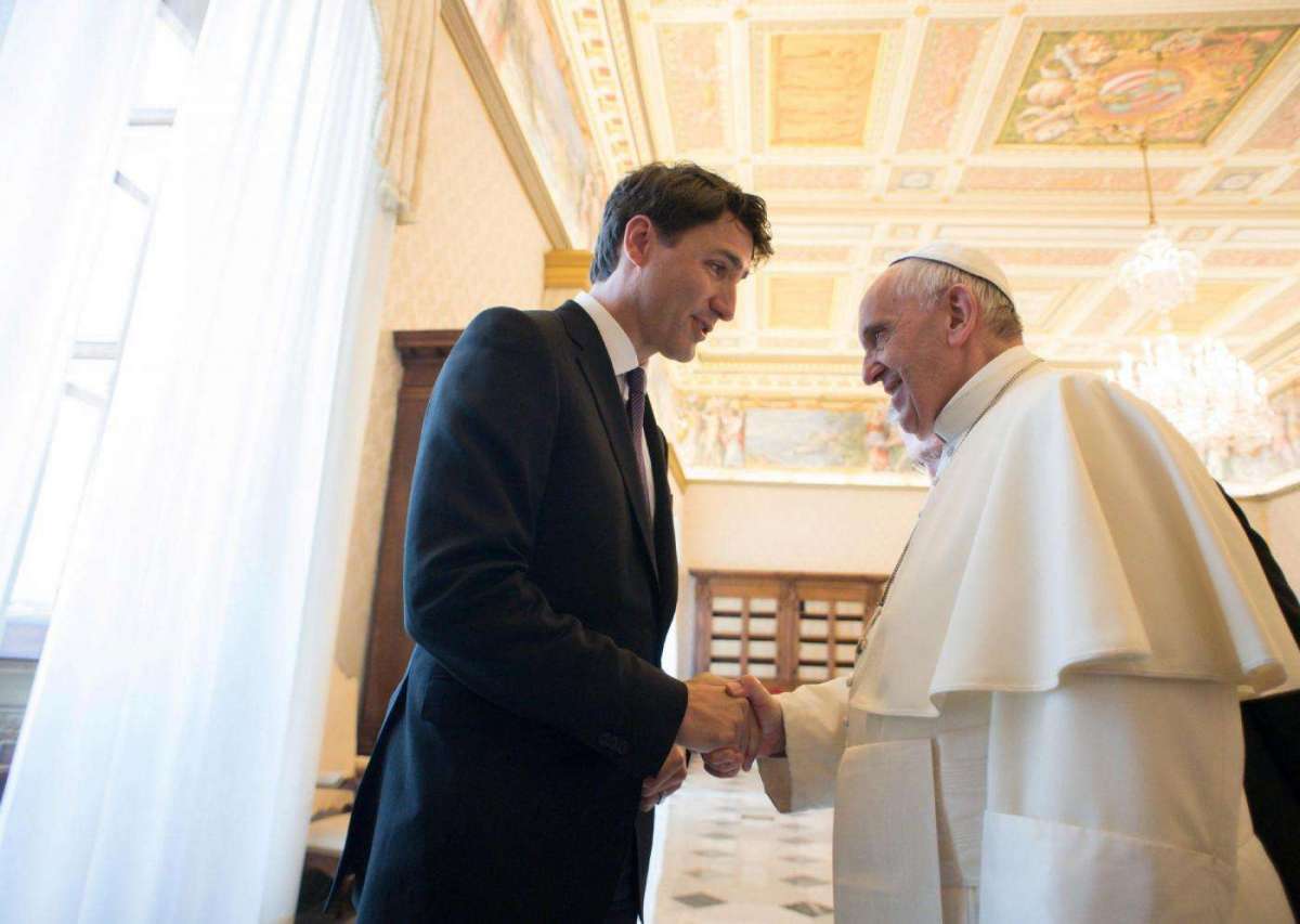 L'incontro tra Justin Trudeau e Papa Francesco