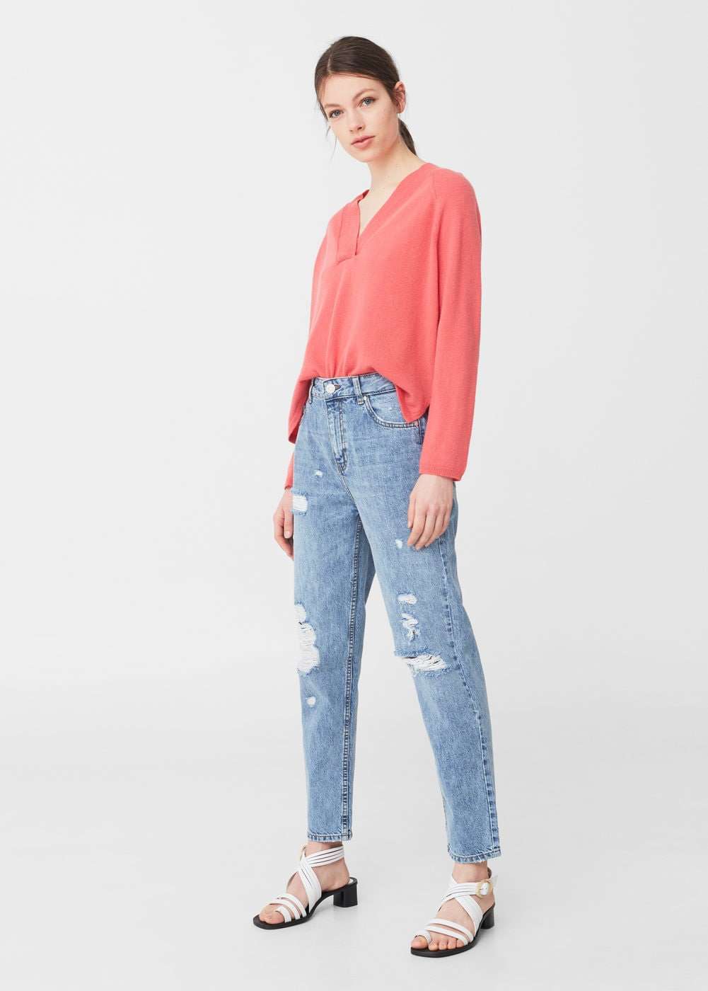 Mom jeans a vita alta Mango