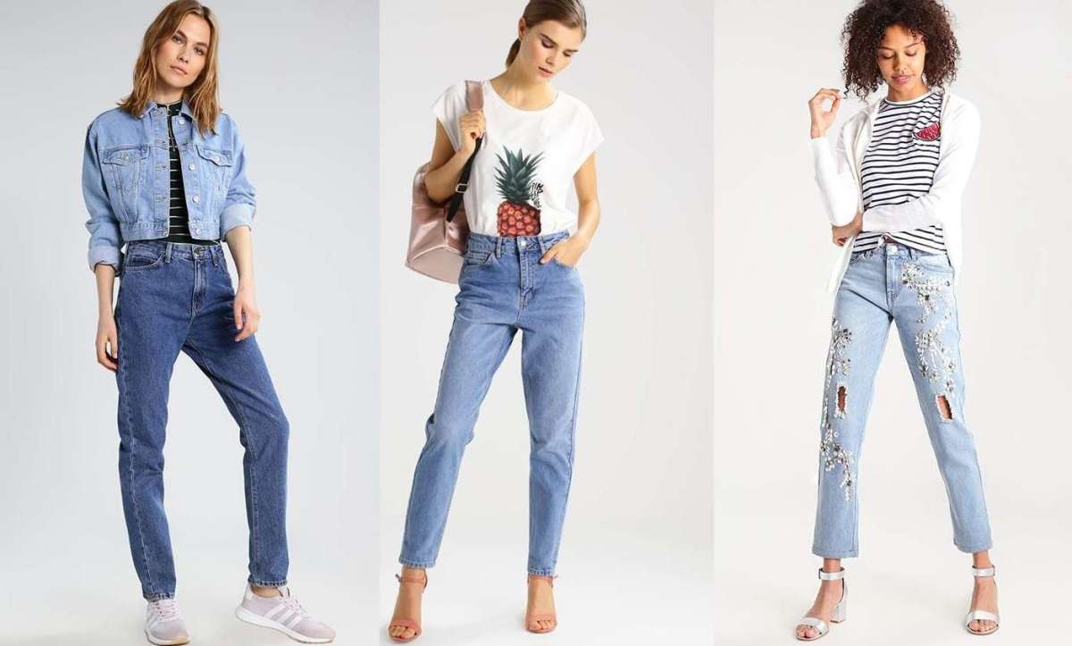 Mom jeans da donna a vita alta