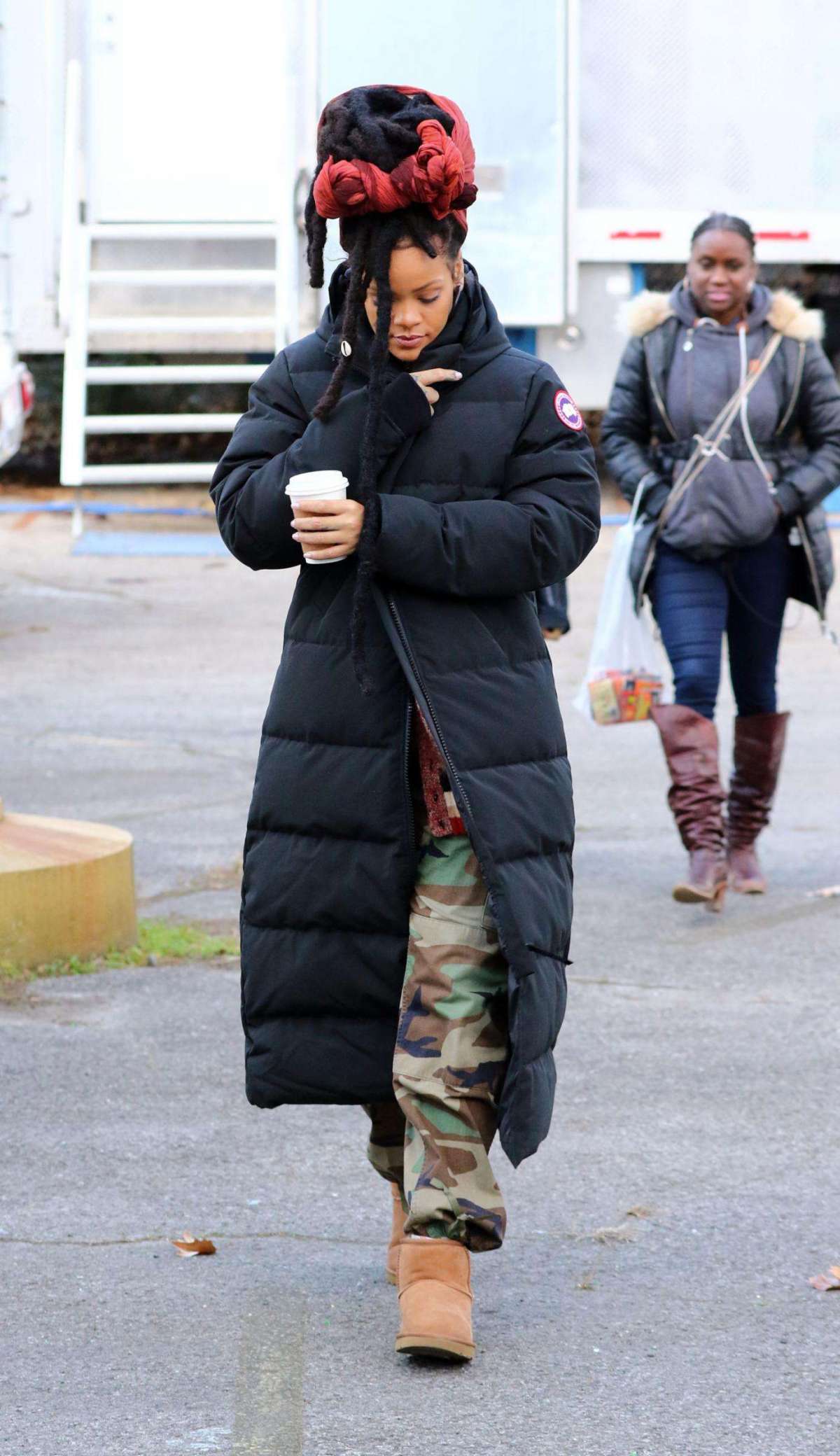 Rihanna sul set