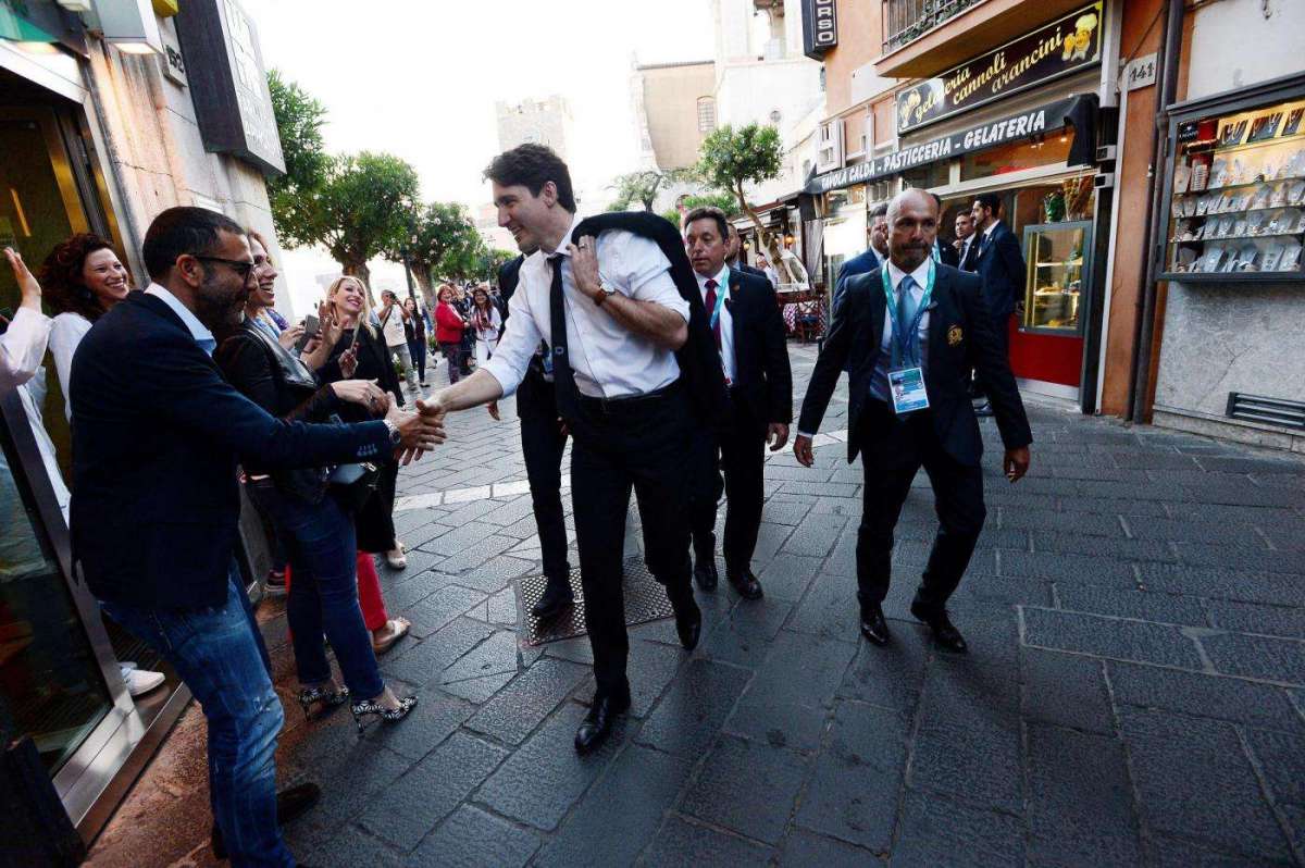 Trudeau strega Taormina