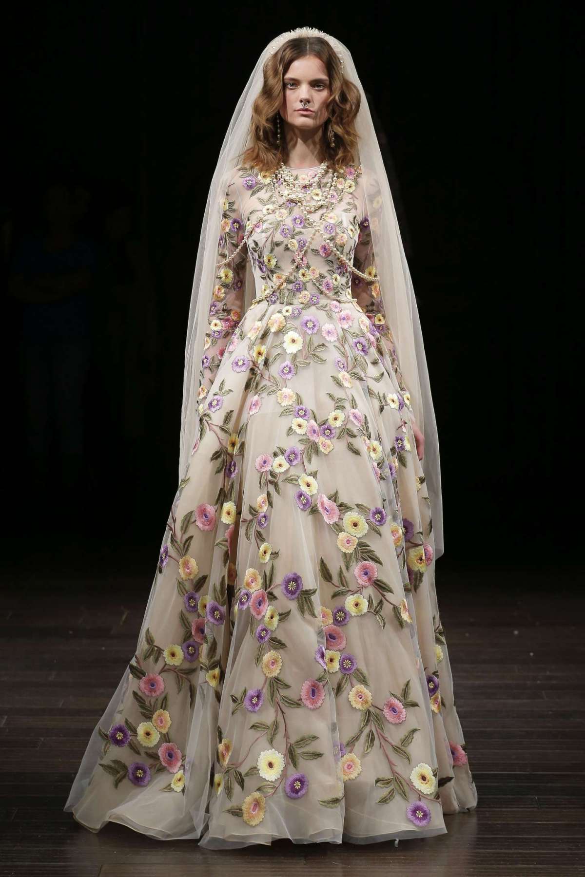 Abito da sposa a fiori Naeem Khan