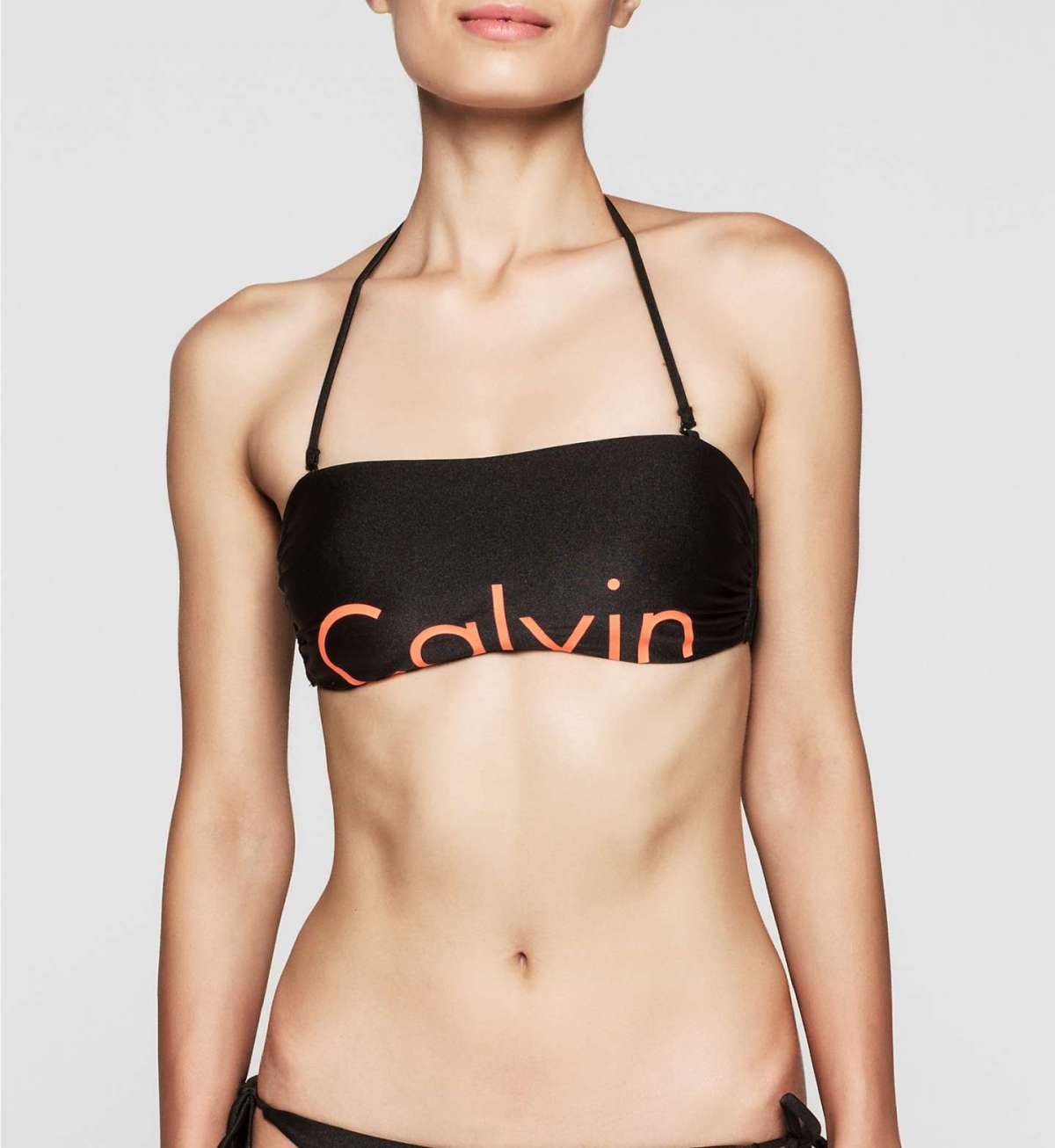 Top bikini con logo