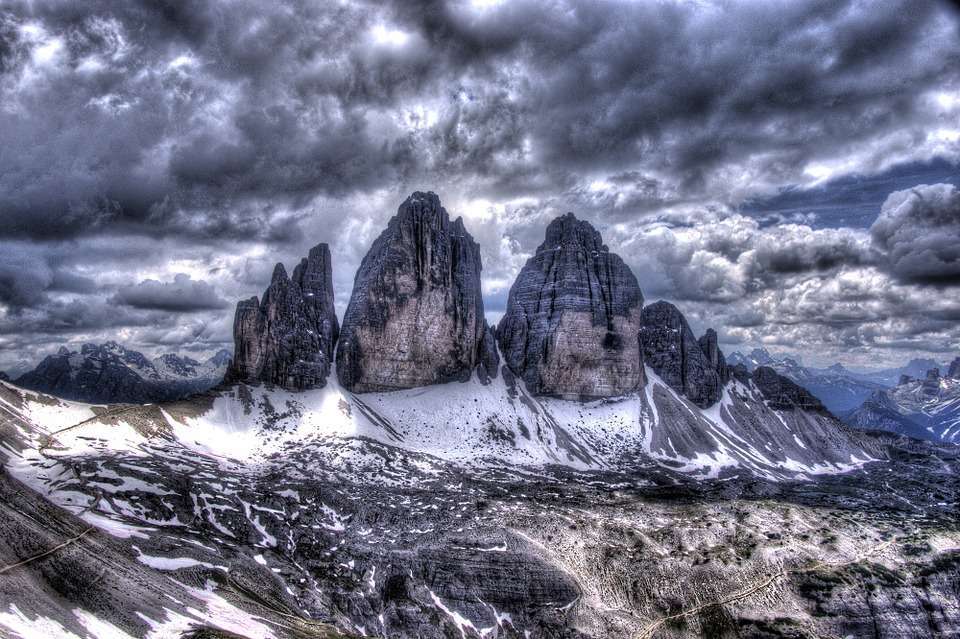 Tre Cime di Lavaredo nelle Dolomiti