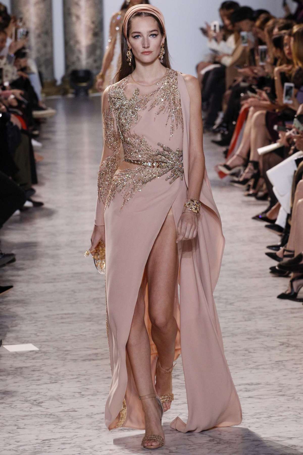 Vestito oro e rosa Elie Saab