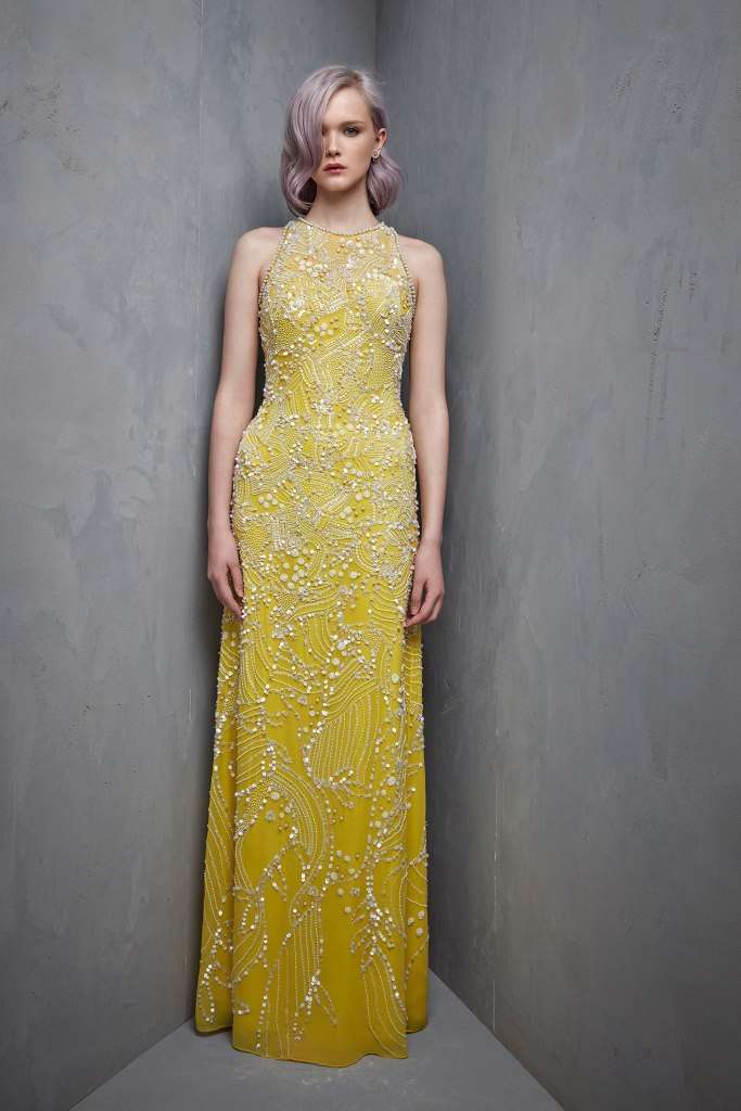 Abito da cerimonia giallo Jenny Packham