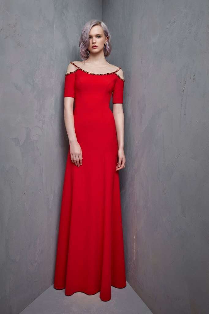 Abito da cerimonia rosso Jenny Packham