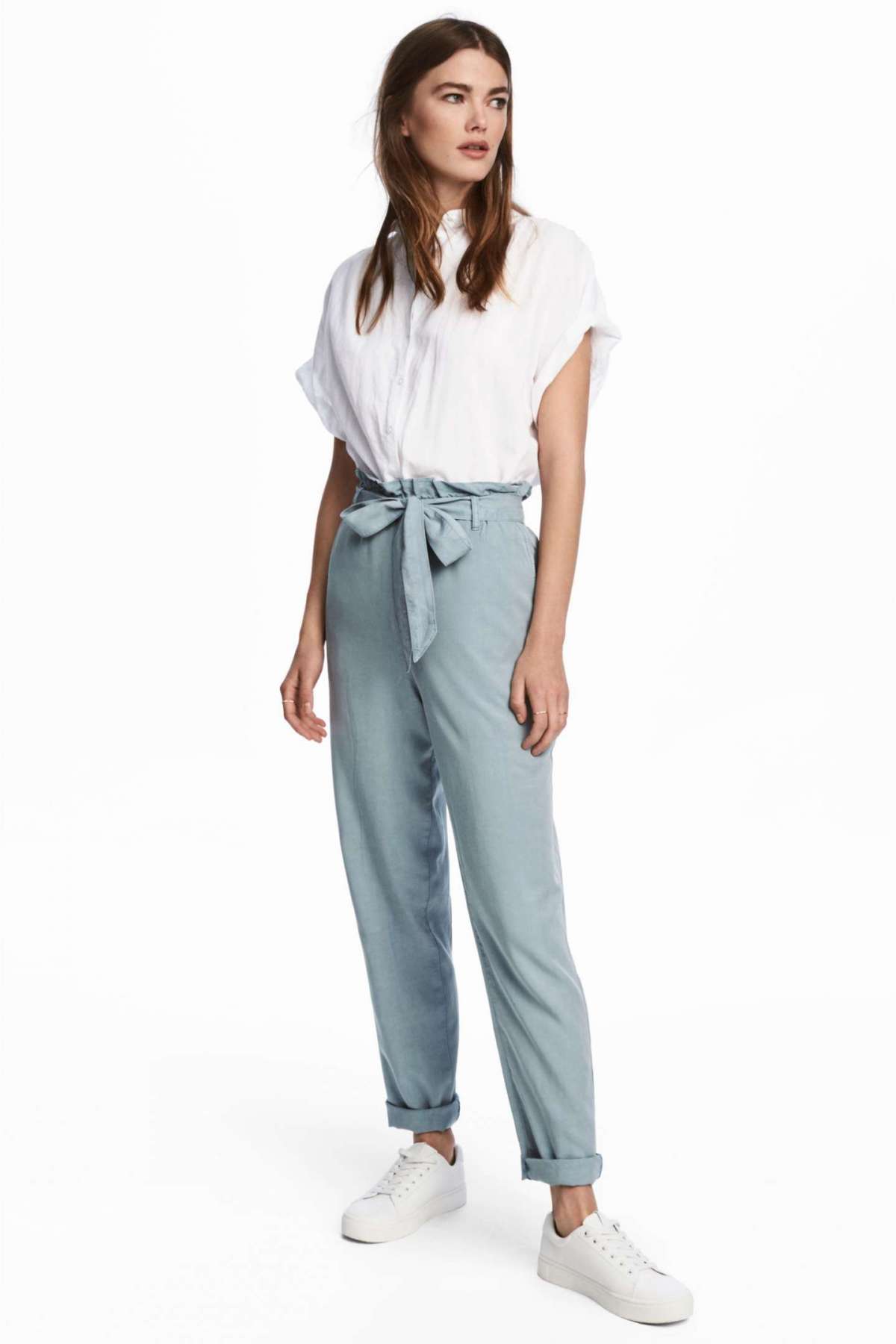 Pantaloni con vita a sacchetto H&M