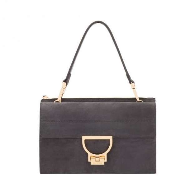 Borsa in suede nero