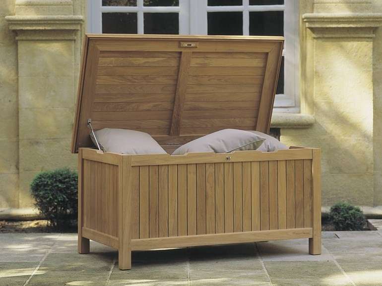 Cassapanca in legno Tectona