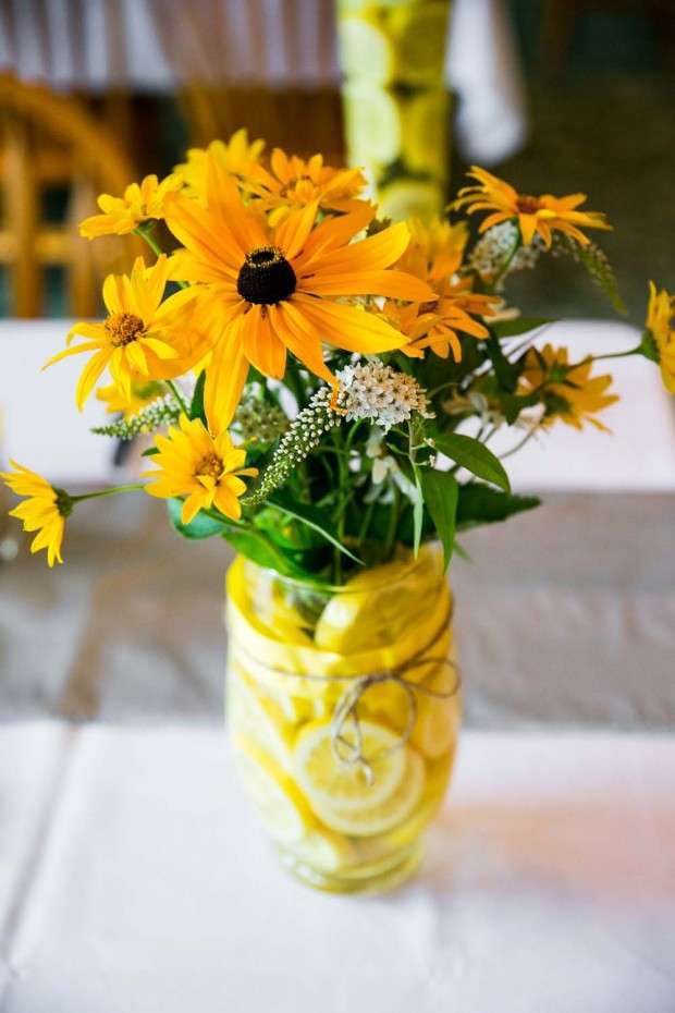 Centrotavola con fiori di calendula