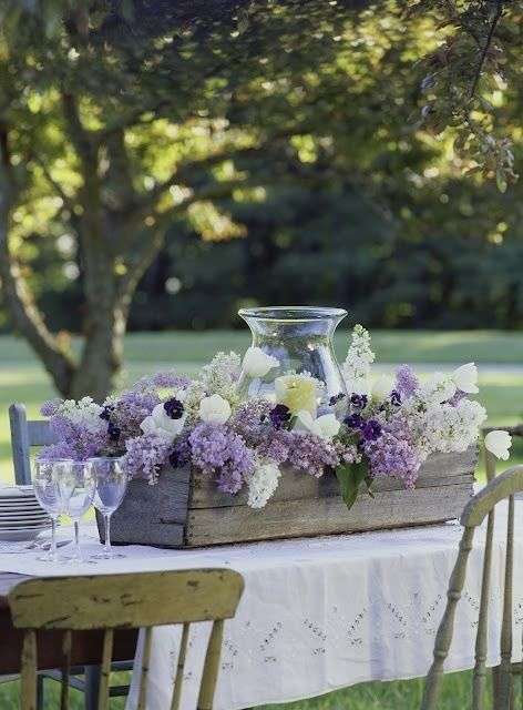 Centrotavola con lavanda