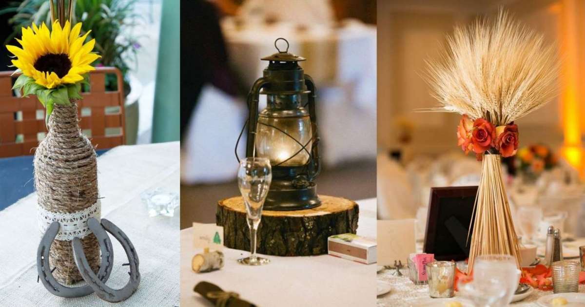 Centrotavola country chic per il matrimonio