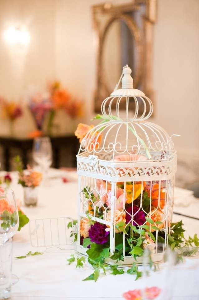 Centrotavola shabby chic con lanterna