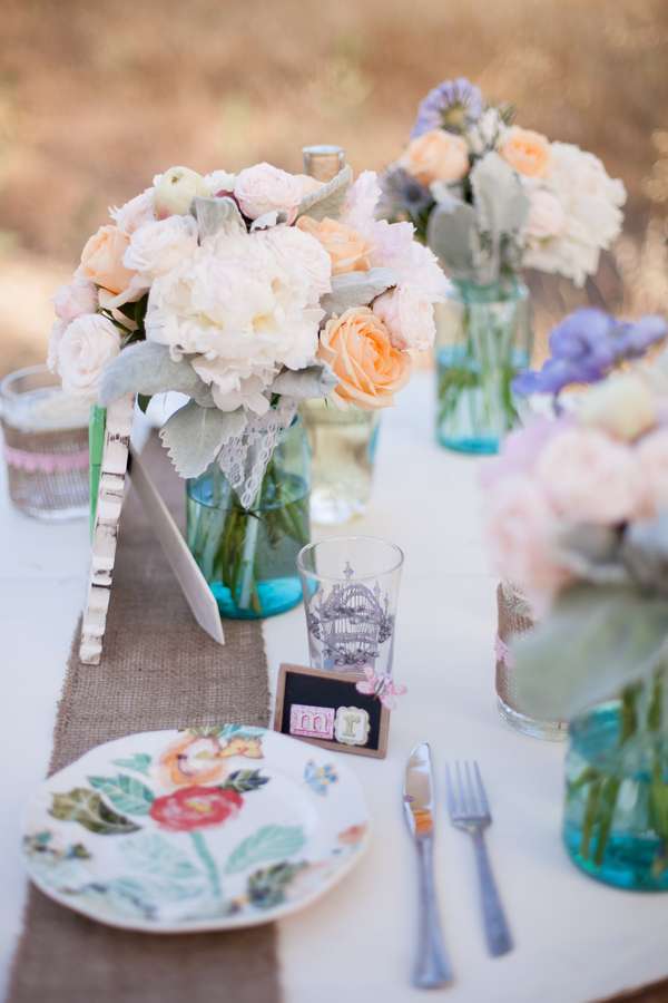 Composizione shabby chic per il matrimonio