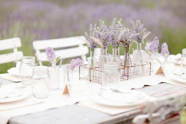 La lavanda come centrotavola