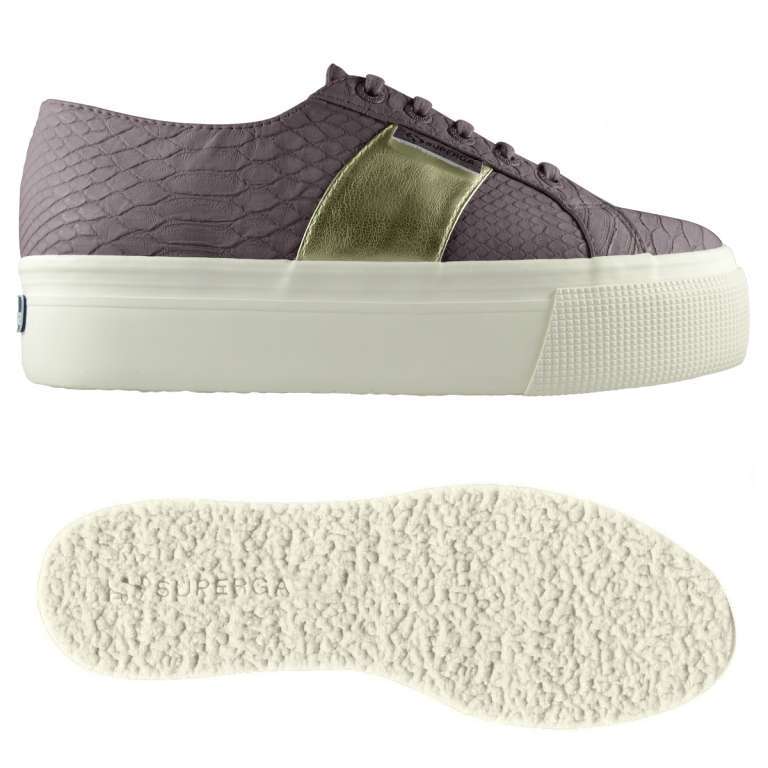 Scarpe alte viola Superga