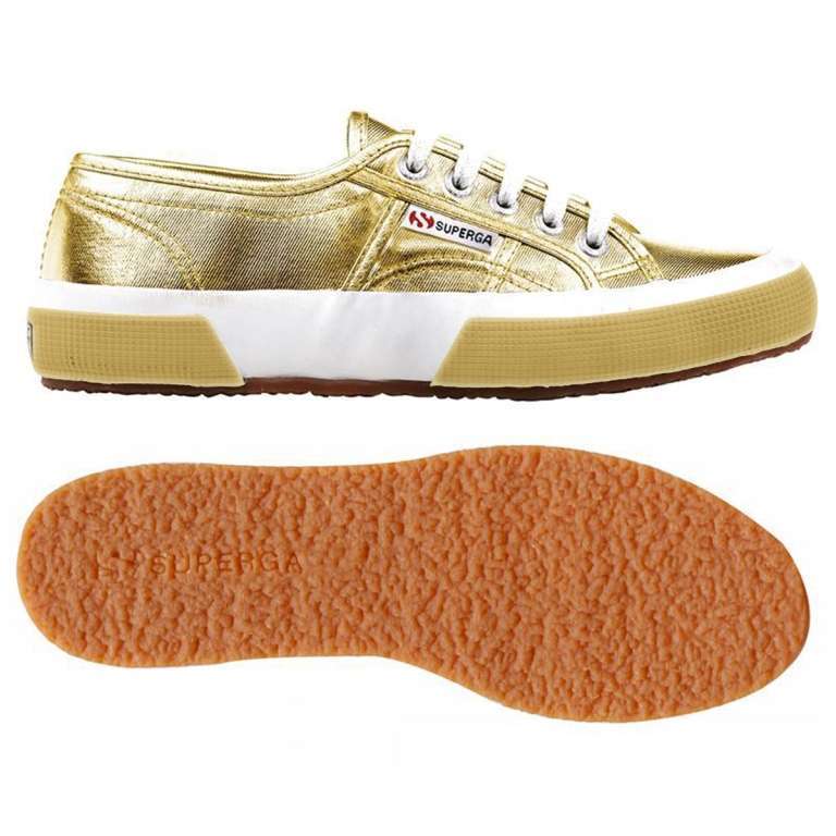 Scarpe basse dorate Superga