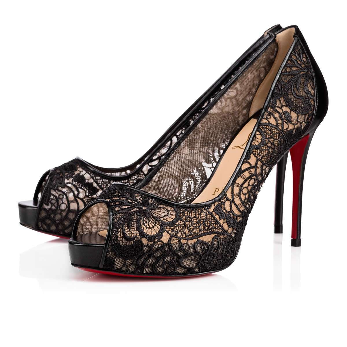 Scarpe nere in pizzo Christian Louboutin