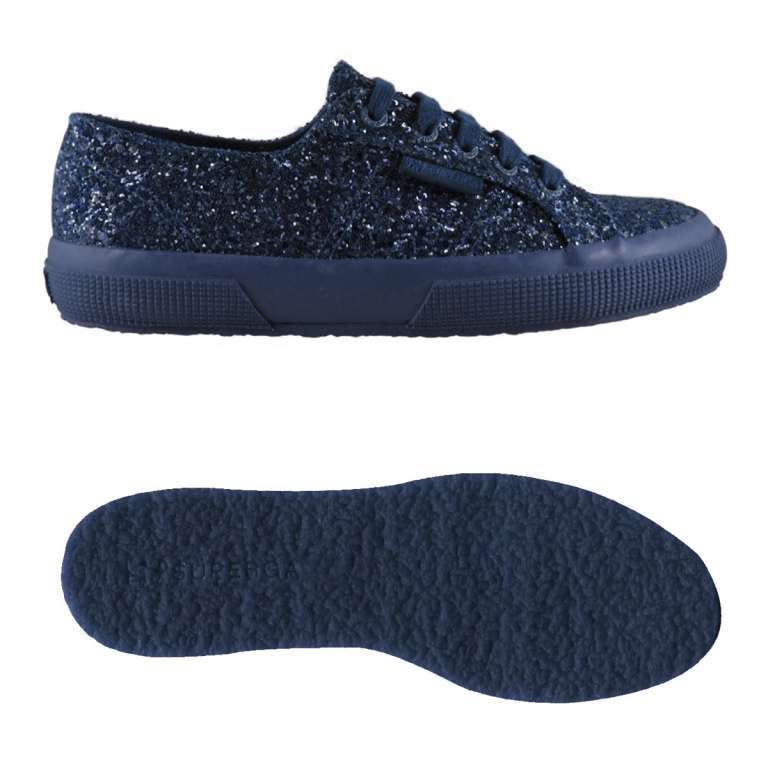 Sneakers glittterate blu