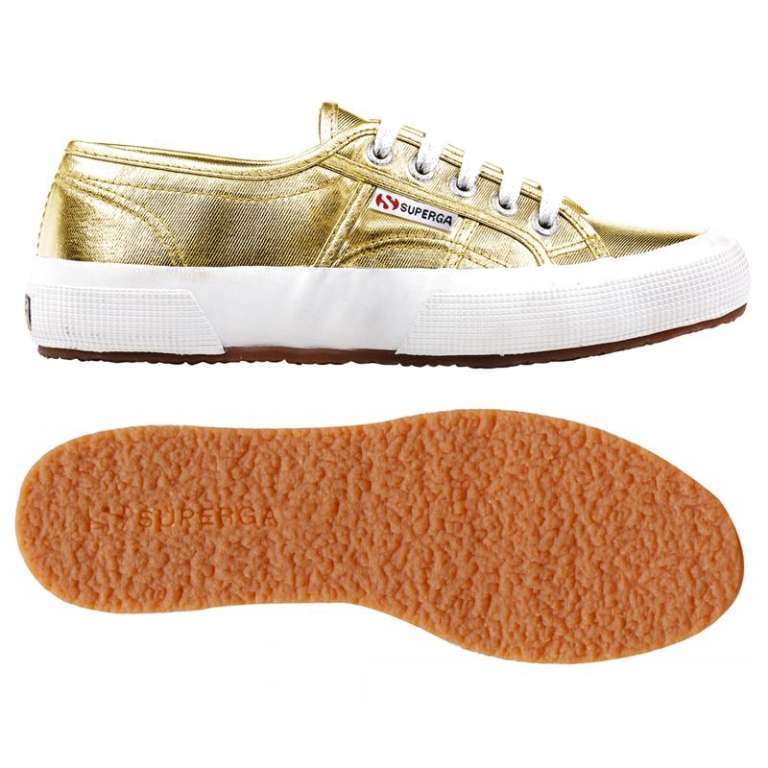 Sneakers metallizzate color oro