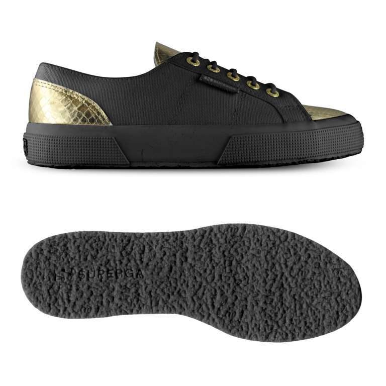 Sneakers nere e oro