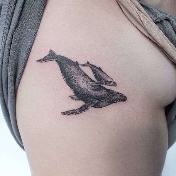 Tatuaggio con balene