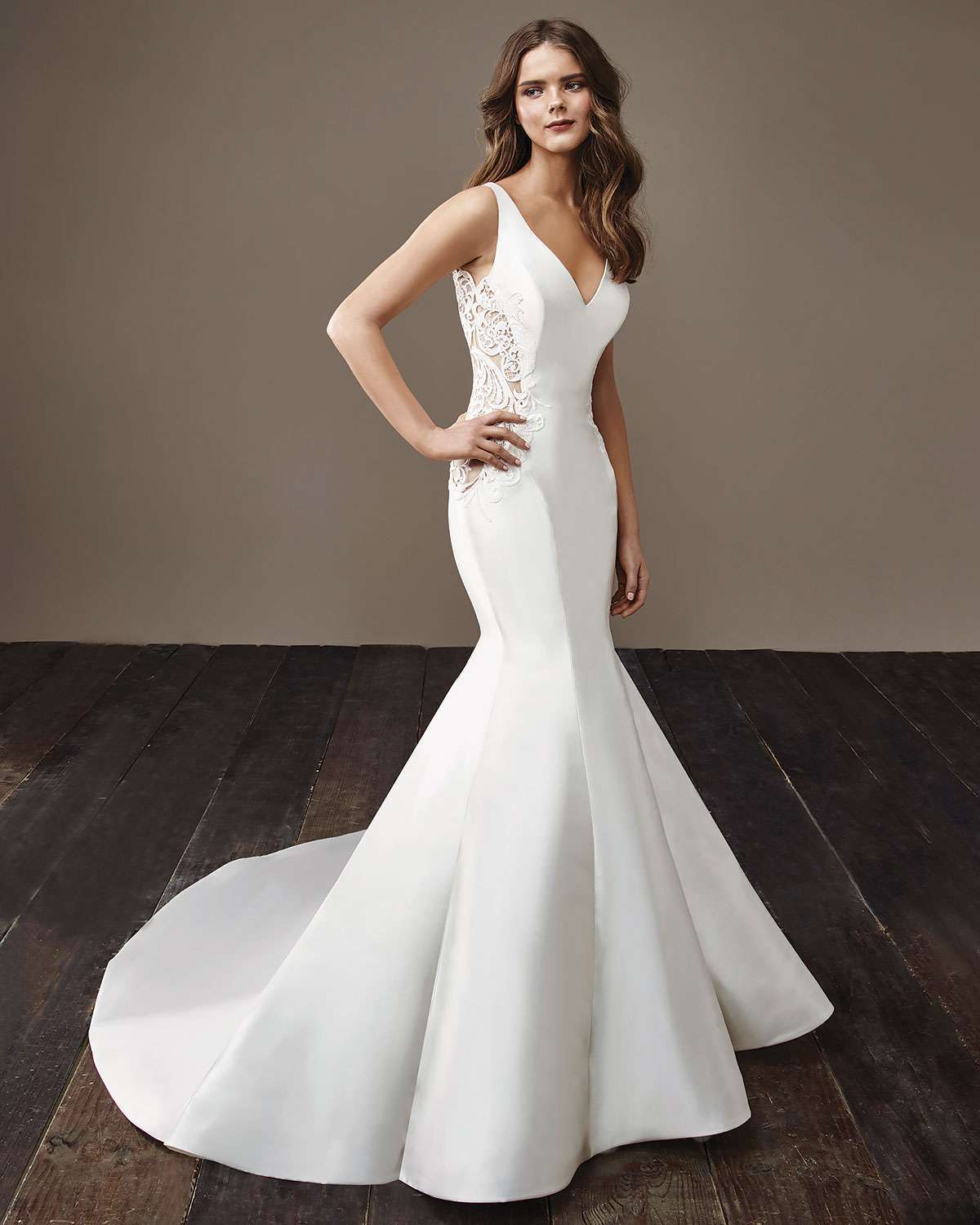 Abito da sposa a sirena in seta Badgley Mischka