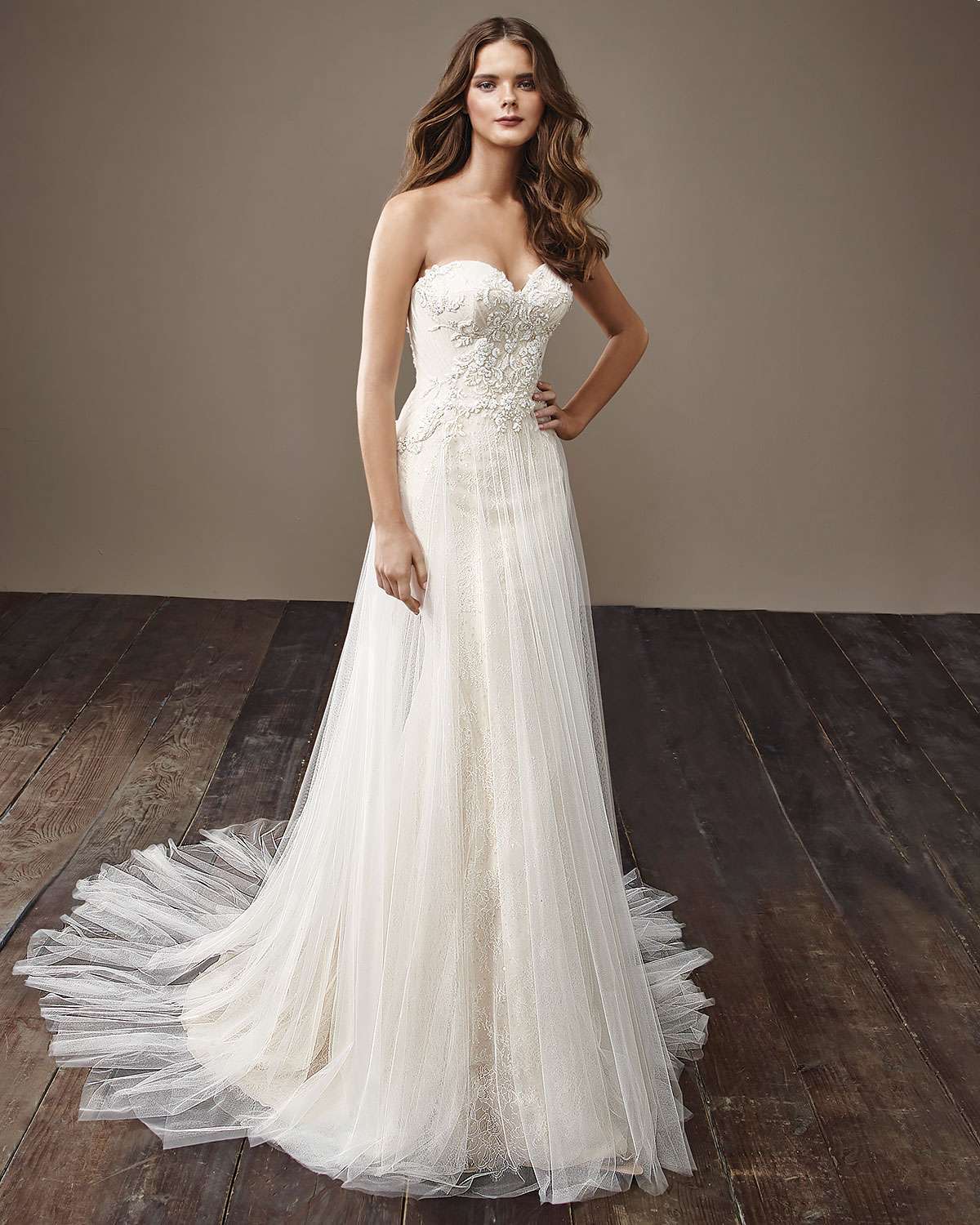 Abito da sposa a trapezio Badgley Mischka